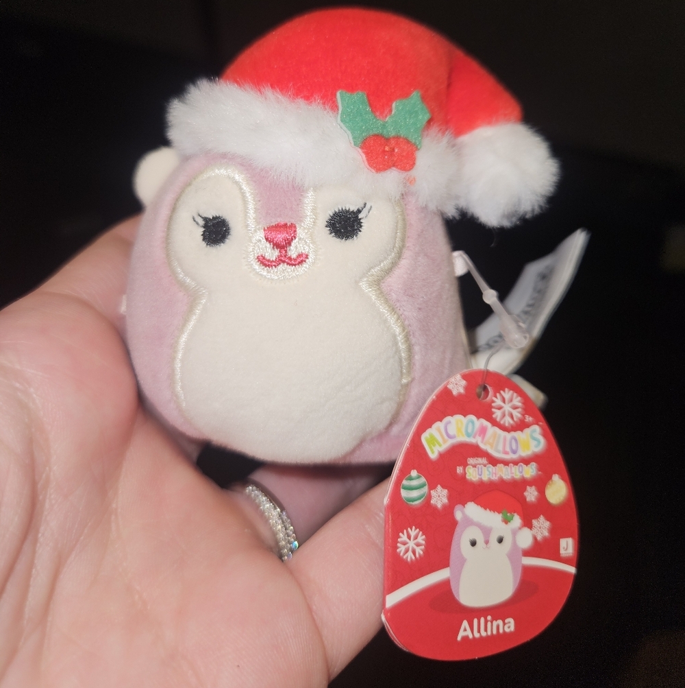 NWT Squishmallows Allina Chritmas Holiday Micromallow - Picture 2 of 5